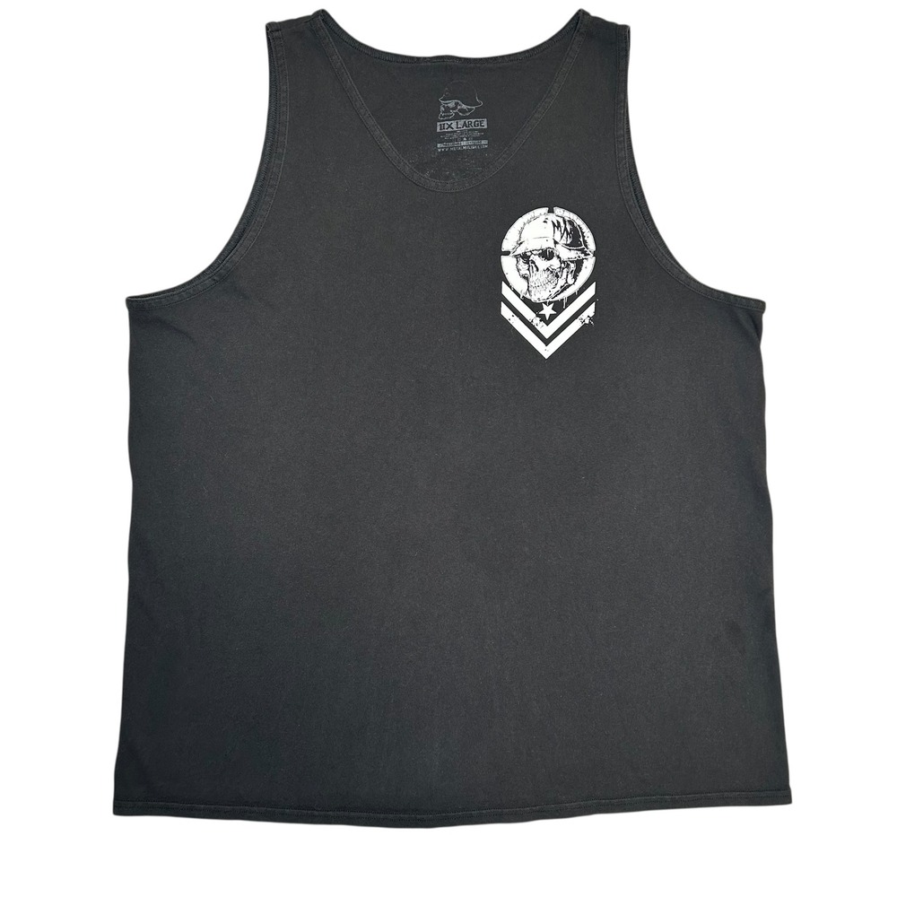 Metal Mulisha Skull Y2K Helmet Tank Top Mens XX Large Black Graphic‎ Sleeveless